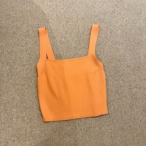 Zara Orange Ribbed Tank, DISCONTINUED